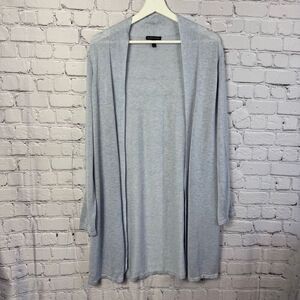 Eileen Fisher Open Cardigan Straight Long Tencel Wool Size Medium B